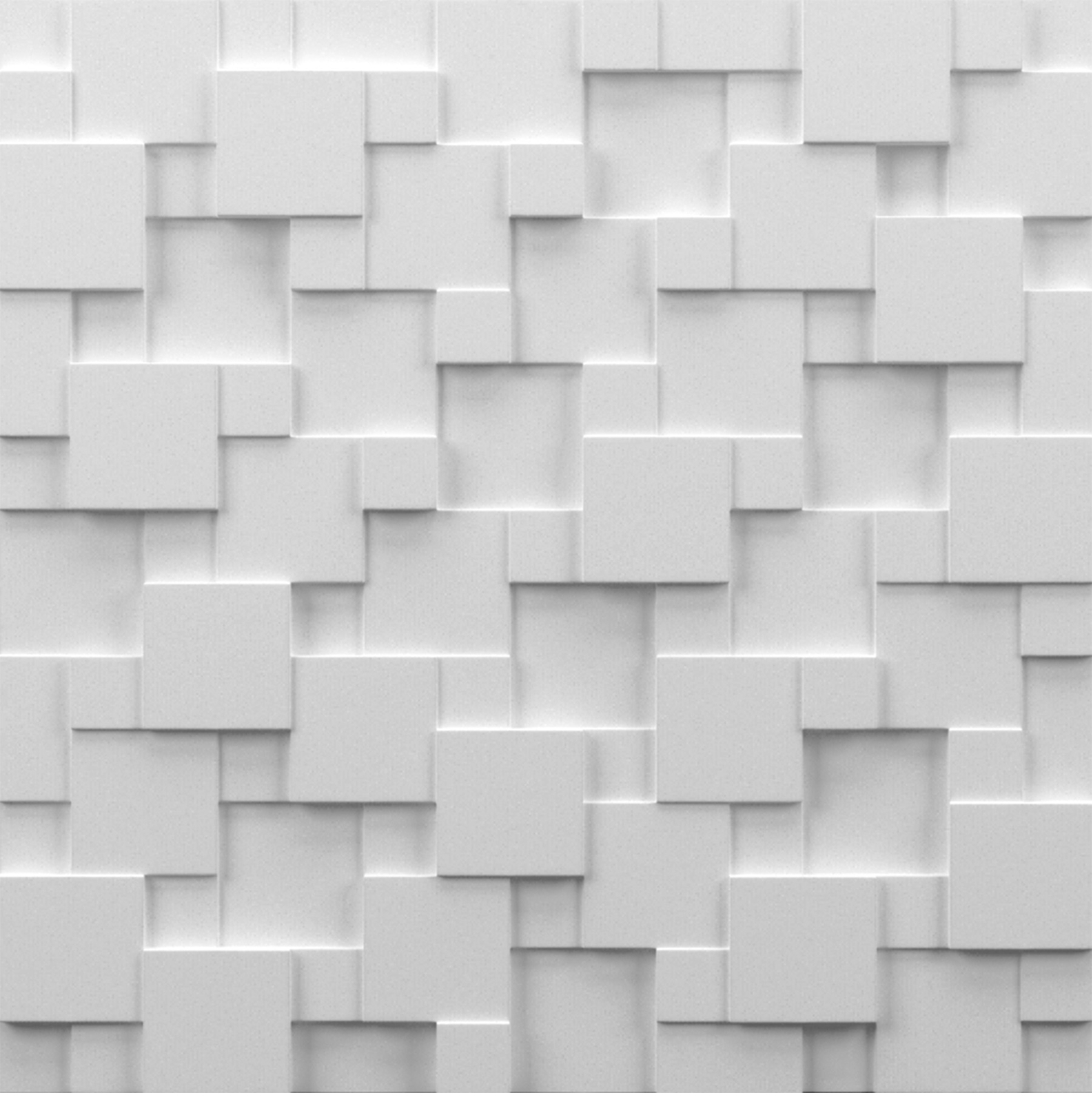 Плитка гіпсова 3D-панель BeautyWalls PIXEL 600×600 мм